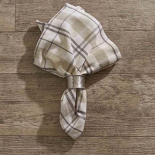 Park Designs Pewter Beaded Napkin Ring Set of 4 - Image 3