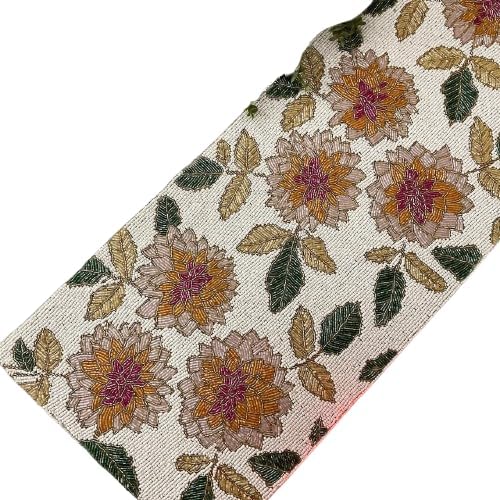 Enliven Handmade Spring Beaded Table Runner, 13x36 Inches Lightweight Decorative Table Runner, Perfect for Dining/Wedding/Party/Everyday Use & Easy to Clean, Elegant Floral Beaded Runner by Enliven