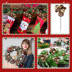 Daifunli 8 Pcs Brown and Gold Christmas Tree Picks 7.87 Inch Christmas Balls Ornaments Xmas Hanging Decorations for Xmas Tree Topper DIY Wreath Holiday Floral Vase Fillers Crafts Home Decor - Image 6