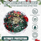 Shappy 4pcs 36 Inch Clear Wreath Storage Bags PVC Waterproof White - Image 3