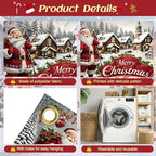 Santa's Christmas Town Banner 16x7 Ft - Jolly Santa with Village Scene and Merry Christmas for Double Car Garage Display - Image 3