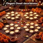 LemonRoad 4 Pcs Lotus Candle Holder, Return Gifts for Pooja, 9 Candlesticks - Image 6