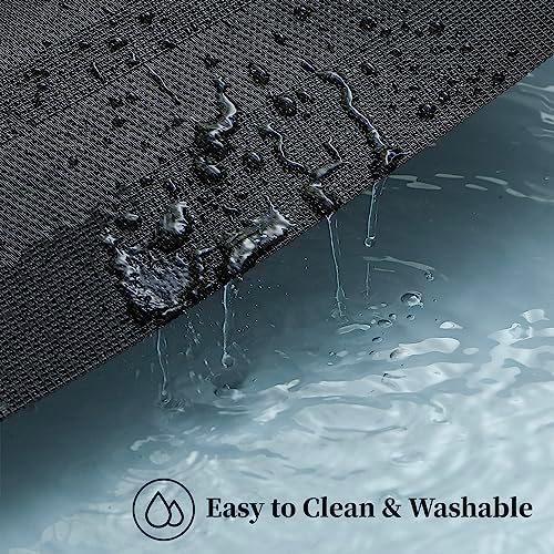 Leetaltree Black Frame Placemats Set of 12 - Heat Resistant Non-Slip Place mats for Dining Table, Washable Durable PVC Vinyl Woven Table Mats（Black Frame, 12） - Image 4