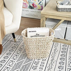 GRANNY SAYS Wicker Trash Can, Wicker Waste Basket for Bathroom, Butter Milk - Image 3