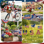 Pickmesh 6 Pcs 4th of July Outdoor Decor Metal Yard Signs 12 Inch USA Eagle - Image 6