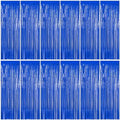 ZATAYE 12 Pack Dark Blue Foil Curtain Streamer Decorations by ZATAYE