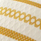 MIULEE Set of 2 Mustard Yellow Boho Decorative Pillow Covers 20x20 Inch - Image 4