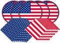 Gatherfun American Flag Patriotic Party Supplies Disposable Napkins and Paper Plates for Veterans Day Election Day 4th of July Independence Day Decorations, Serve 50 by Gatherfun