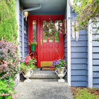 WreathDream 22 inch Spring Summer Wreath Tulip Wreath for Front Door with Purple Tassels, Eucalyptus Leaves, Ferns, Butterflies for Indoor Outdoor wall Festival Home Farmhouse Wedding Decor - Image 2