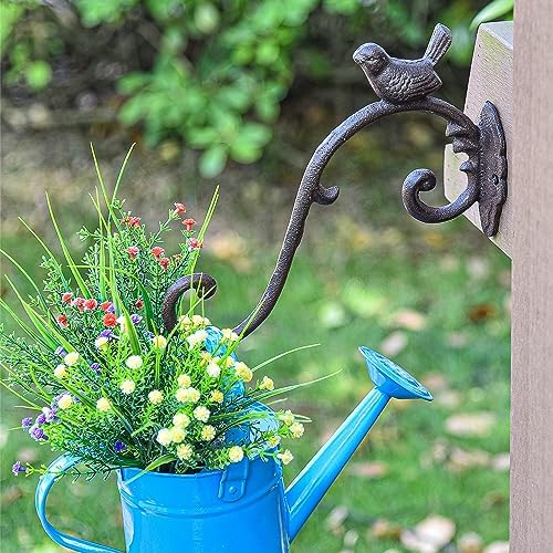 Sungmor Cast Iron Plant Hanger Wall Hooks - Bird Shape & Brown & 2PC - Image 5