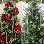 Seematn 18 Pcs Clear Christmas Glass Ornaments Ball Icicle Drop Ornaments - Image 5