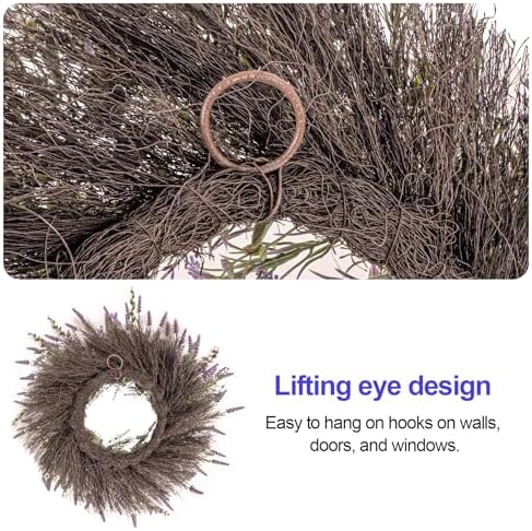 24'' Lavender & Eucalyptus Wreath for Front Door - Image 3