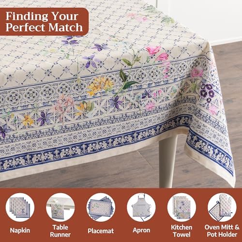 Maison d' Hermine Table Cloth Rectangle Table Reusable 100% Cotton 60"x90" - Image 4
