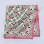 FINGERCRAFT Cloth Napkins Set of 12 Cotton Linen, 20x20 in Border Camellia - Image 3