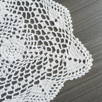 USTIDE White Cotton Crochet Table Runner Handmade Lace Table Doily Vintage Dresser Scarf for Farmhouse Kitchen Wedding Decor 15 Inch X70 Inch - Image 6