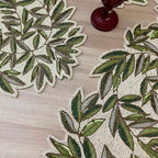 Enliven Handmade Leaves Vine Creeper Beaded Table Runner, 13x36 Inches Lightweight Decorative Table Runner, Perfect for Dining/Wedding/Party/Everyday Use & Easy to Clean, Elegant Beaded Runner - Image 5