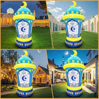 KOOY 5FT Inflatable Ramadan Lantern with Crescent Moon Blow Up Islamic Eid Decor Muslim Holiday Outdoor Decorations, LED Lighted Outdoor Ramadan Decor Yard Lawn Garden Home Party - Image 2