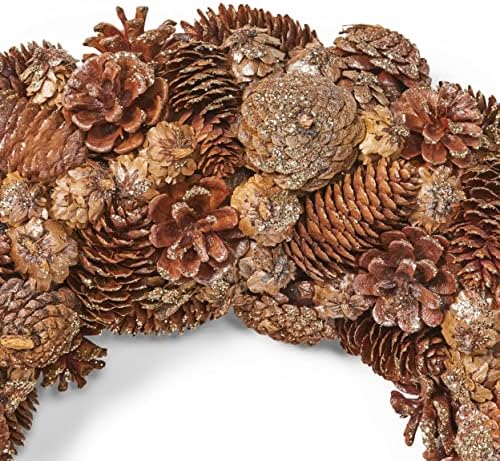 Christopher Knight Home Wreath, Champagne + Glitter - Image 5