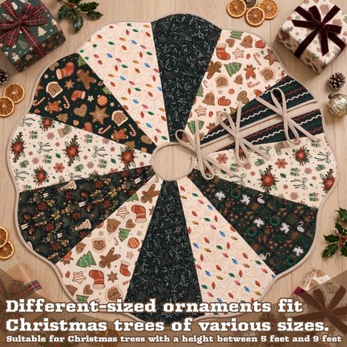 Vintage Primitive Quilted Christmas Tree Skirt,Gift,36 Inch - Image 4