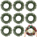 Zeyune 8 Pcs 14" Christmas DIY Green Wreath Artificial Faux Wreath, Fresh by Zeyune