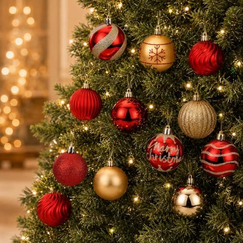 SHareconn 66Pcs Christmas Tree Decorations, Christmas Tree Ornaments Set - Image 7