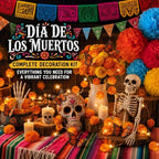 87 Pcs Dia De Los Muertos Decorations Day of The Dead Decor Set for Diwali Party Ofrenda Altar Decor - Image 3