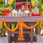 Giegxin 10 Pack Marigold Garland 5 ft Artificial Orange Diwali - Image 6