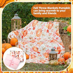 Buryeah 4 Pack Fall Throw Blankets Bulk Flannel Blanket, 50 x 60 Inches - Image 4