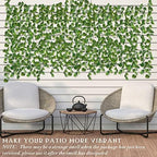 Zeyune 12 Pcs Artificial Monstera Leaf Vines 5.9 ft Fake Hanging Plant Ivy Tropical Palm Leaves Greenery Garland Monstera Faux Vine for Wedding Party Outdoor Decor Garden Porch Jungle Hawaiian Beach - Image 4
