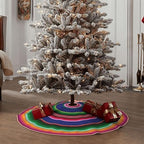 Christmas Tree Skirt 48 Inch, Serape Stripes Mexican Bold Colors - Image 7