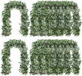 10 Sets Artificial Greenery Garlands Bulk Total 55.8 Feet Silver Dollar Eucalyptus Garland with Fake Willow Vines for Baby Shower Rustic Wedding Arch Swag Table Runner Home Spring Decoration by Yuxung
