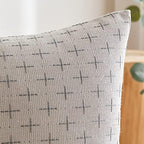 MIULEE Pack of 2 Decorative Burlap Linen Throw Pillow Covers Modern Farmhouse Pillowcase Rustic Woven Textured Cushion Cover for Sofa Couch Bed 20x20 Inch Light Grey - Image 2