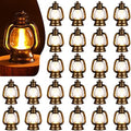 Ferraycle 24 Pcs Mini Lanterns 4 Inch Retro Gold Lamp Table Centerpieces by Ferraycle