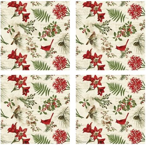 Park Designs Nature Sings Cardinal Napkin Set of 4 by ParkDesigns