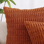 All Smiles Burnt Orange Terracotta Rust Throw Pillow Covers 24x24 Set of 4 - Image 2