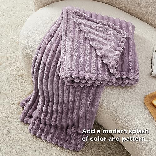 Bedsure Soft Twin XL Blanket for Bed Dorm Light Purple 66"x90" - Image 6