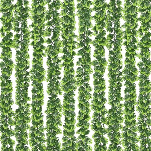 Dolicer 10Pcs Artificial Monstera Leaf Vines 5.6Ft Greenery Garland by DolicerLANDSCAPEQ