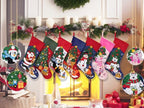 LUBOT Set of 4 Christmas Stockings Embroidered 20" Velvet Large Family Xmas Tree Stocking 4 Pack Shining Cute Cartoon Soft Luxury Stocking Fireplace Hanging Decor - Image 6