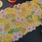 Enliven Handmade Lemon & Leaves Beaded Table Runner, 13x36 Inches Lightweight Decorative Table Runner, Perfect For Dining/Wedding/Party/Everyday Use & Easy To Clean, Elegant Beaded Runner (Multicolor) - Image 3