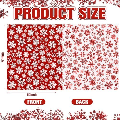 FuWeave 2 Pcs Christmas Snowflake Throw Blanket and Pillow Set, 50 x 60 in - Image 3