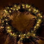 9Ft Pre-lit Christmas Garland with 50 LED Lights Battery Operated,Holiday Decoration Stairs Wall Mantle Door Indoor Outdoor - Image 4