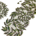 Enliven Handmade Leaves Vine Creeper Beaded Table Runner, 13x36 Inches Lightweight Decorative Table Runner, Perfect for Dining/Wedding/Party/Everyday Use & Easy to Clean, Elegant Beaded Runner by Enliven