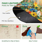 Spring Floral Placemats Set of 4 - Faux Leather Heat Resistant Placemats for Dinner Table, Non-Slip Waterproof Oil-Proof Washable Reusable Placemat for Indoor Outdoor Kitchen, 15.75In*11.81In - Image 4