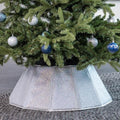 HarcoHome Dazzling Christmas Tree Collar, 26" D Foldable Crystal Christmas Tree Skirt, Handmade Xmas Tree Stand Base Cover for Christmas Tree Decoration (White, Diamond) by HarcoHome