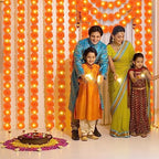 Karenhi 10 Pcs 50 Feet Diwali Marigold Garland with LED Light, Indian Artificial Marigold Flower Garland for Wedding Backdrop Christmas Mantel Dia de Los Muertos Festival Event Decor(Dark Orange) by Karenhi
