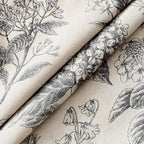 Set of 2 Decorative Floral Pillow Covers 22x22 Inch Black - Image 2