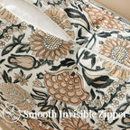 Allorry Outdoor Waterproof Pillow Covers 18x18 Brown Floral Outdoor Decor - Image 3