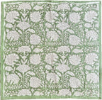 ATOSII Jade 100% Cotton Fall Cloth Designer Dinner Napkins, Handblock Print, Washable Durable Linen for Everyday Use Wedding Parties Outdoors Christmas Thanksgiving I 20 X 20 Inches I Set of 4 - Image 4