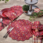Park Designs Coriander Napkin Set of 4, Red Floral - Image 5