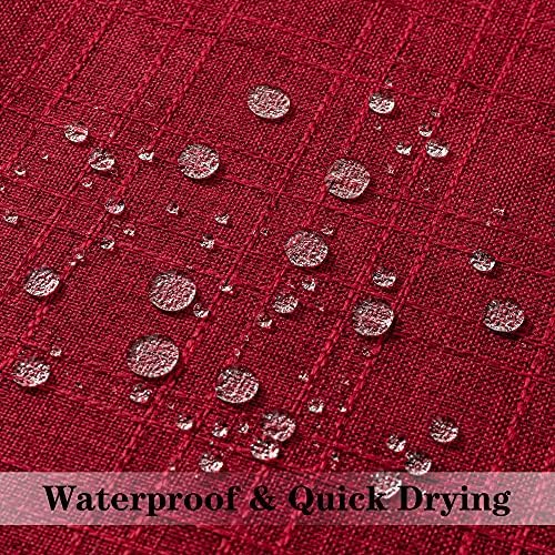 Kevin Textile Outdoor Waterproof 24”x24” Pillow Covers 2 Pack, Red - Image 2